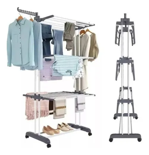 Tender Vertical 3 Pisos Maverick Hogar – Súper Reforzado, 50 kg, con Ruedas tender vertical 3 pisos maverick hogar – súper reforzado, 50 kg, con ruedas